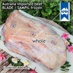 Beef BLADE Australia frozen daging sapi sampil CUBED-DADU RENDANG / CURRY BITE-SIZE 2cm 5/8" (price/pack 600g +/-50pcs) any brand in stock; GBP, WMPG, RALPHS or AMH